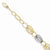 14K White and Yellow Gold Textured Hollow Bracelet