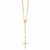 14K Yellow Gold Diamond-Cut Beaded Rosary Necklace