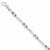 14K White Gold Diamond-Cut Sat Polished Fancy Bracelet