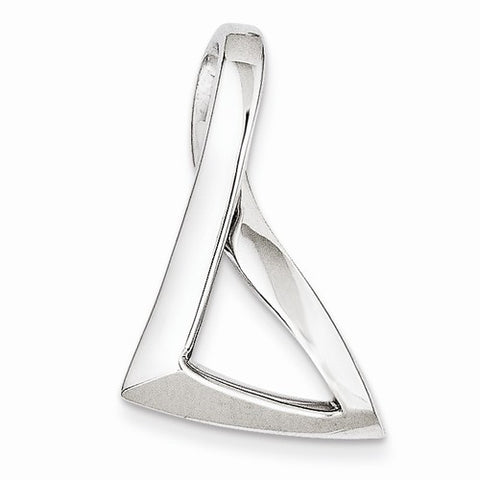 14k White Gold Fancy Slide Pendant, Pretty Pendants for Necklace