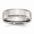 Stainless Steel Ridged Edge 7mm Polished Wedding Band