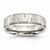 Stainless Steel Beveled Edge Notched 6mm Brushed Wedding Band