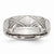 Stainless Steel Criss-cross Design 6mm Brushed and Polished Wedding Band