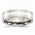 Stainless Steel Sterling Silver Inlay Flat 6mm Polished Wedding Band