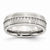 Stainless Steel 7mm CZ Row Wedding Band