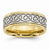 Stainless Steel 8mm Yellow IP-plated Polished & Brushed Wedding Band