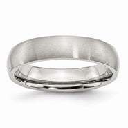 Stainless Steel 5mm Brushed Wedding Band