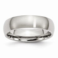 Stainless Steel 6mm Brushed Wedding Band