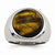 Stainless Steel Tiger's Eye Ring