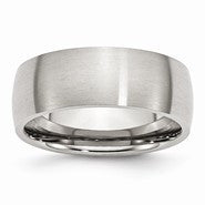 Stainless Steel 8mm Brushed Wedding Band