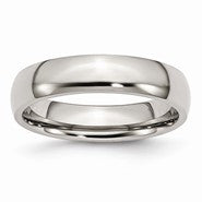 Stainless Steel 5mm Polished Wedding Band