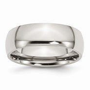 Stainless Steel 7mm Polished Wedding Band