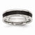 Stainless Steel Black Carbon Fiber 6mm Polished Wedding Band