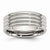 Stainless Steel Grooved 8mm Polished Wedding Band