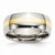 Stainless Steel and 14k Yellow Inlay 8mm Polished Wedding Band