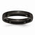 Stainless Steel Black IP-plated Polished 4mm Wedding Band