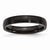 Stainless Steel Black IP-plated Brushed 4mm Wedding Band