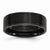 Stainless Steel Black IP-plated Grooved Polished & Brushed 7mm Wedding Band