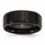 Stainless Steel Black IP-plated Polished & Brushed Beveled Edge 8mm Wedding Band