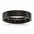 Stainless Steel Black IP-plated Brushed Flat 5mm Wedding Band