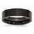 Stainless Steel Black IP-plated Brushed Flat 6mm Wedding Band