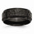 Stainless Steel Black IP-plated Hammered & Polished Beveled Edge 8mm Wedding Band