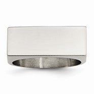 Stainless Steel Polished Signet Ring