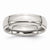 Stainless Steel Ridged Edge 6mm Polished Wedding Band