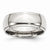 Stainless Steel Ridged Edge 8mm Polished Wedding Band