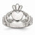 Stainless Steel Polished Claddagh Ring