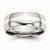 Stainless Steel & Sterling Silver Inlay 8mm Polished Wedding Band