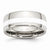 Stainless Steel Polished White Ceramic Inlay 9mm Wedding Band