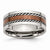 Stainless Steel Chocolate IP-plated 8mm Polished Wedding Band