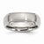 Stainless Steel Ridged Edge 7mm Brushed and Polished Wedding Band