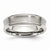 Stainless Steel Concave Beveled Edge 6mm Polished & Brushed Wedding Band