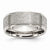 Stainless Steel Ridged Edge 8mm Brushed and Polished Wedding Band