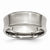 Stainless Steel Beveled Edge Concave 8mm Brushed Wedding Band