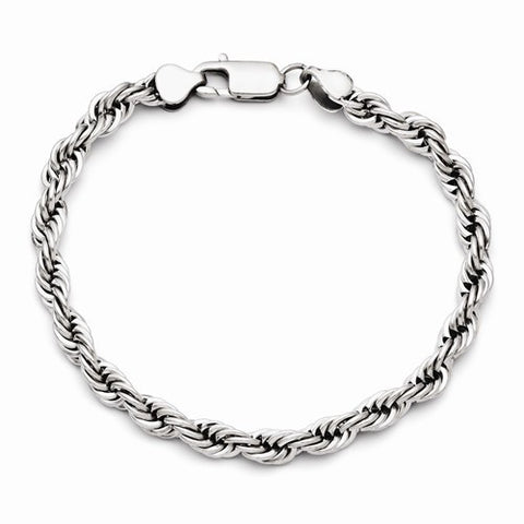 Stainless Steel Polished Rope Bracelet