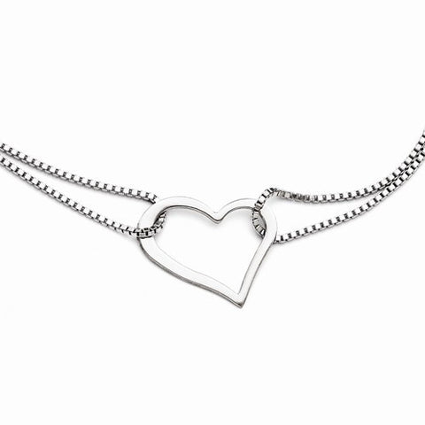 Stainless Steel Polished Heart Bracelet