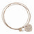 Stainless Steel Rose Ip-Plated Polished Textured Bracelet