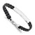 Stainless Steel Polished Leather Id Bracelet