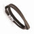 Stainless Steel Polished Brown Leather Wrap Bracelet