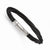 Stainless Steel Polished Black Ip-Plated Mesh Bracelet