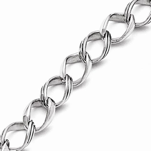 Stainless Steel Polished and Antiqued Fancy Link Bracelet