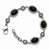 Stainless Steel Polished Black Onyx Cz within Bracelet