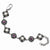 Stainless Steel Polished Antiqued Mop Purple Glass Bracelet