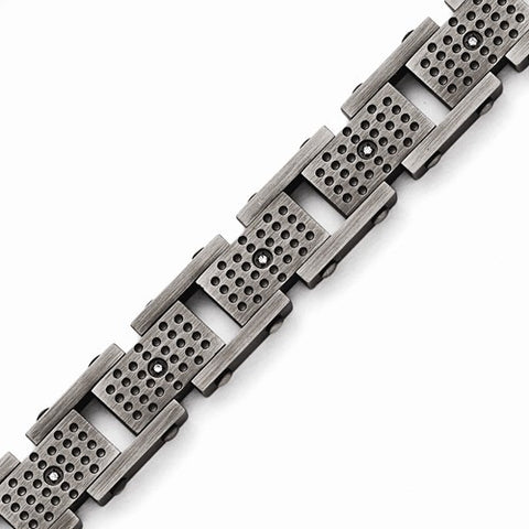 Stainless Steel Brushed with Cz Bracelet