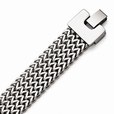 Stainless Steel Polished Woven Bracelet