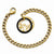 Stainless Steel Ceramic Polished Laser Cut Yellow Ip-Plated Bracelet