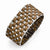 Stainless Steel Polished Woven Brown Leather Bracelet